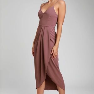 Lulus maybe purple Reinette midi dress- NWT